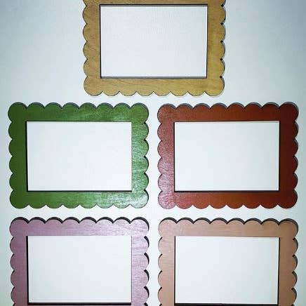 Wooden Scallop Magnet Frames and other Purchase Wholesale magnetic acrylic picture frame. Free Returns & Net 60 Terms on Faire trending on Faire.
