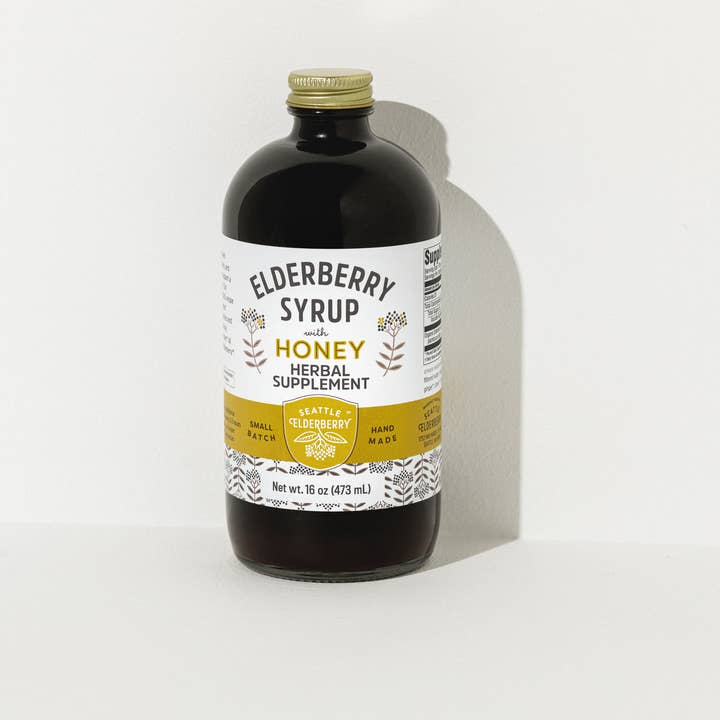 Seattle Elderberry - Vendita all'ingrosso Vitamine/integratori orali - Sciroppo di Sambuco Biologico con Miele