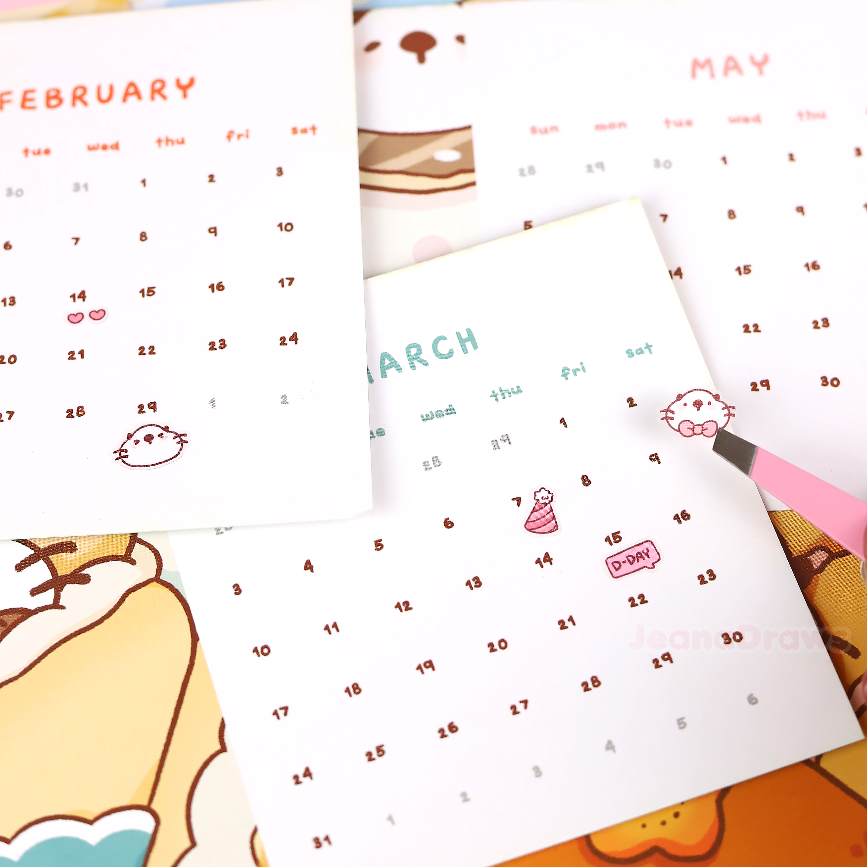 JeanaDraws - Wholesale Calendar - 2024 Lakko Acrylic Calendar10