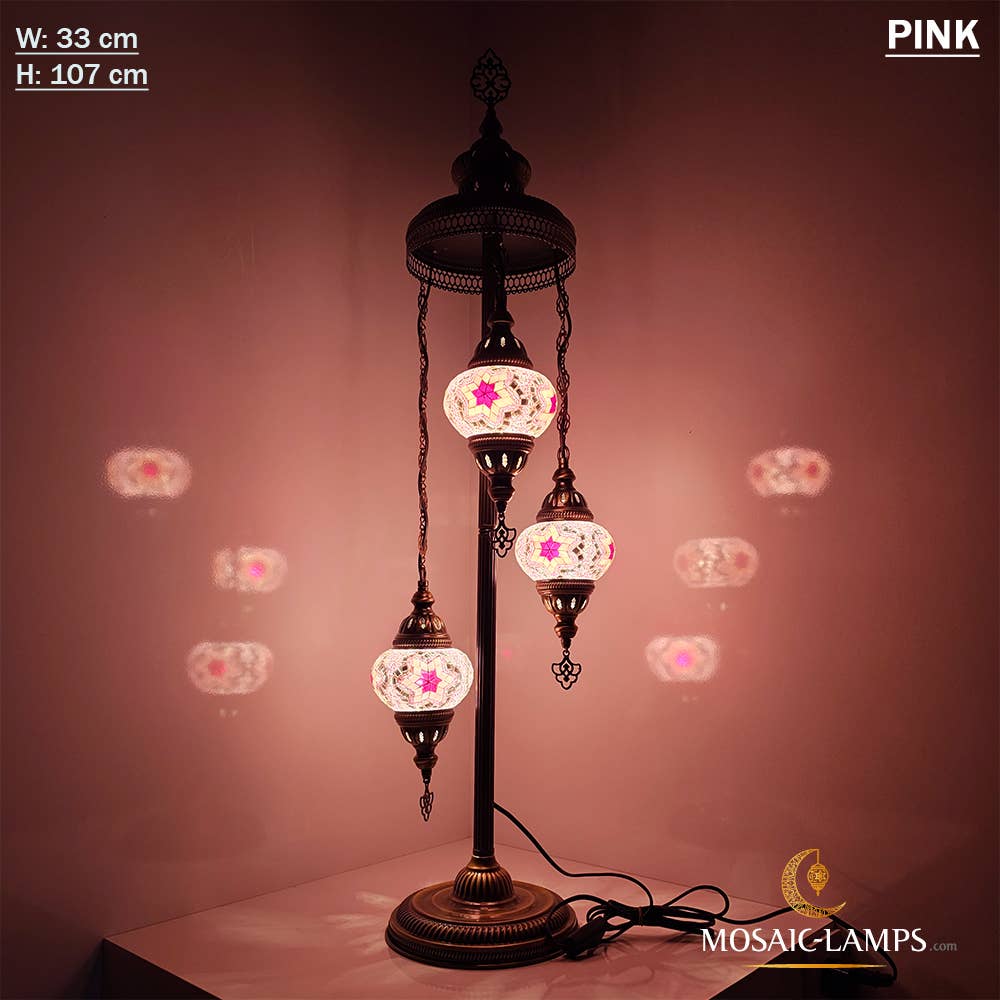 Mosaic Lamps - Wholesale Floor Lamp - 3 Globe Medium Ball Floor Lamps, Turkish Moroccan Ottoman16