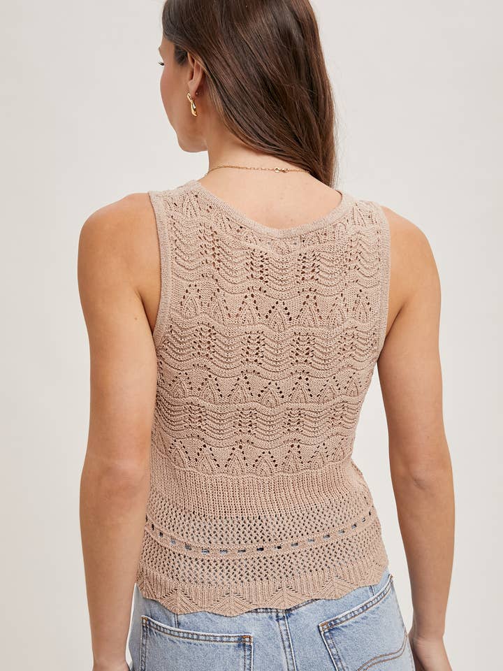 Bluivy - Wholesale Knit Top - Women's - OPEN KNIT SLEEVELESS TOP6