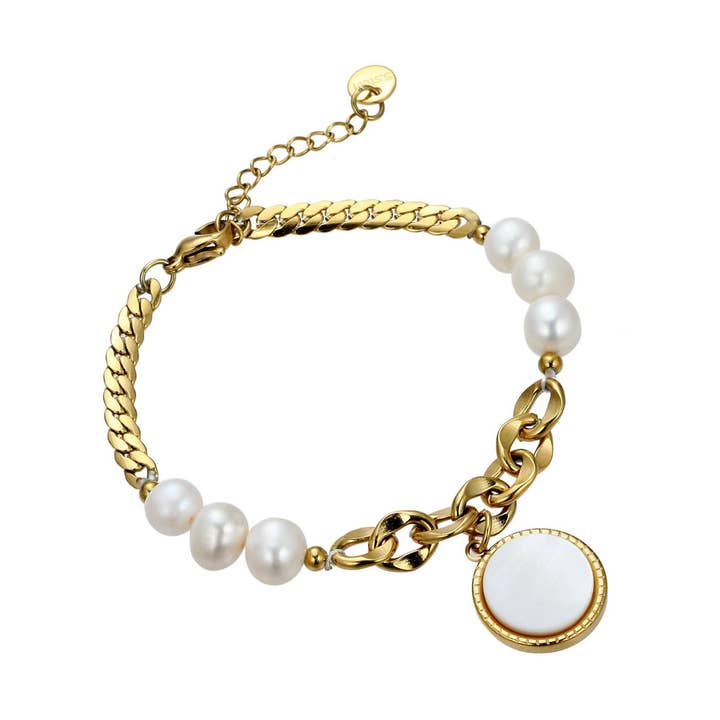 Gold-Tone Steel Uschi Bracelet for wholesale by BELLE MISS