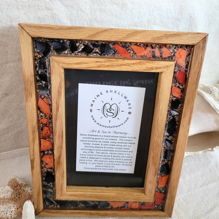 Maine Shellware - Wholesale Picture Frame - Wood & Shell Picture Frames (2 sizes)