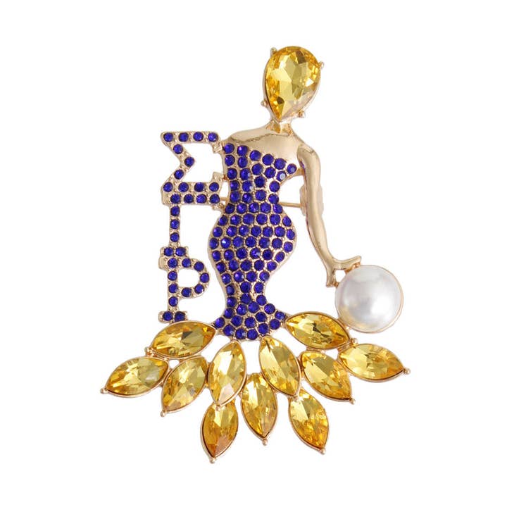 Pin de hermandad femenino en oro azul para venta al por mayor de PinktownUSA