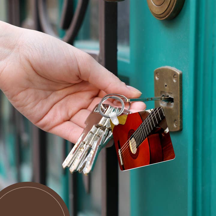 3dRose - Wholesale Keychain - Unisex - 3dRose, Closeup Of A Classical Guitar, Key Chain5