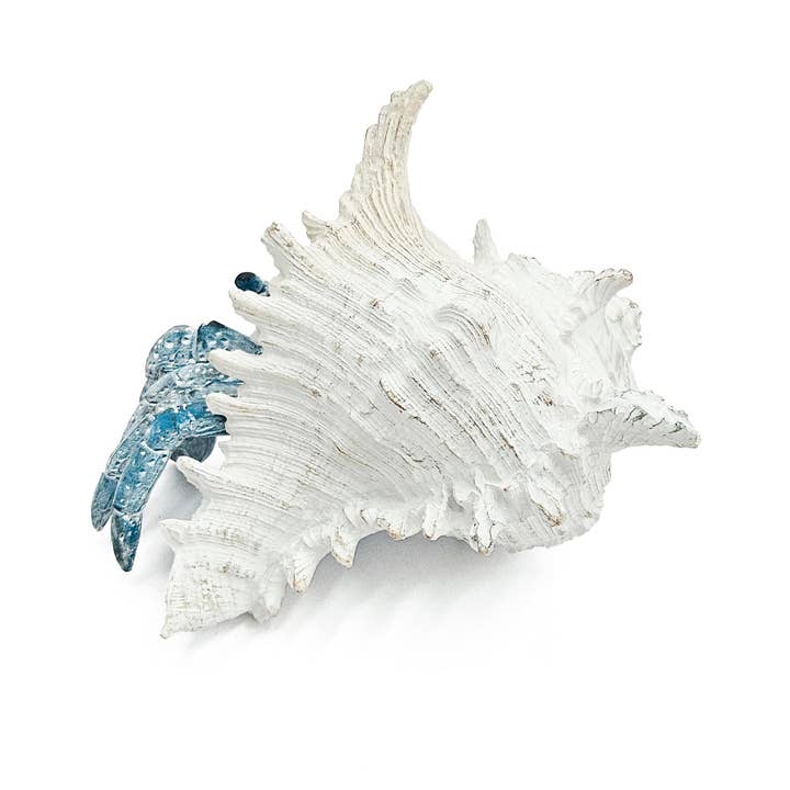 A&B Home Group Inc. - Wholesale Decorative Tabletop Object - 7.3x7x5.7" Lifelike Blue Hermit Crab Figurine w/ White Shell2