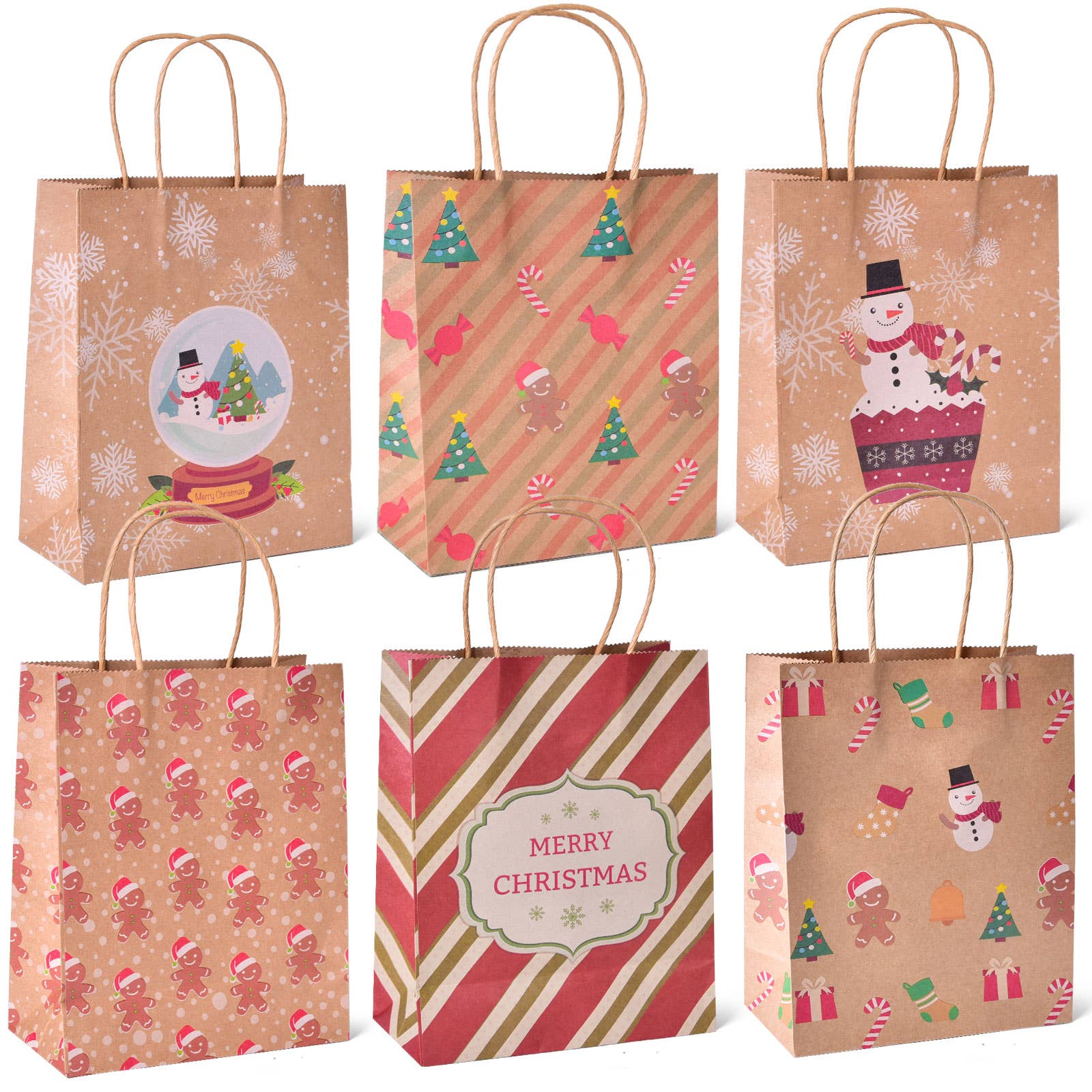 Assorted Square Jumbo Christmas Gift Bags  Christmas bags Christmas gift  bags Christmas paper