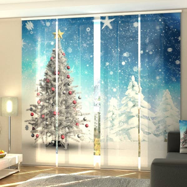 Set of 4 Panel Curtains White Christmas Trees and other Purchase Wholesale alberi di natale. Free Returns & Net 60 Terms on Faire trending on Faire.