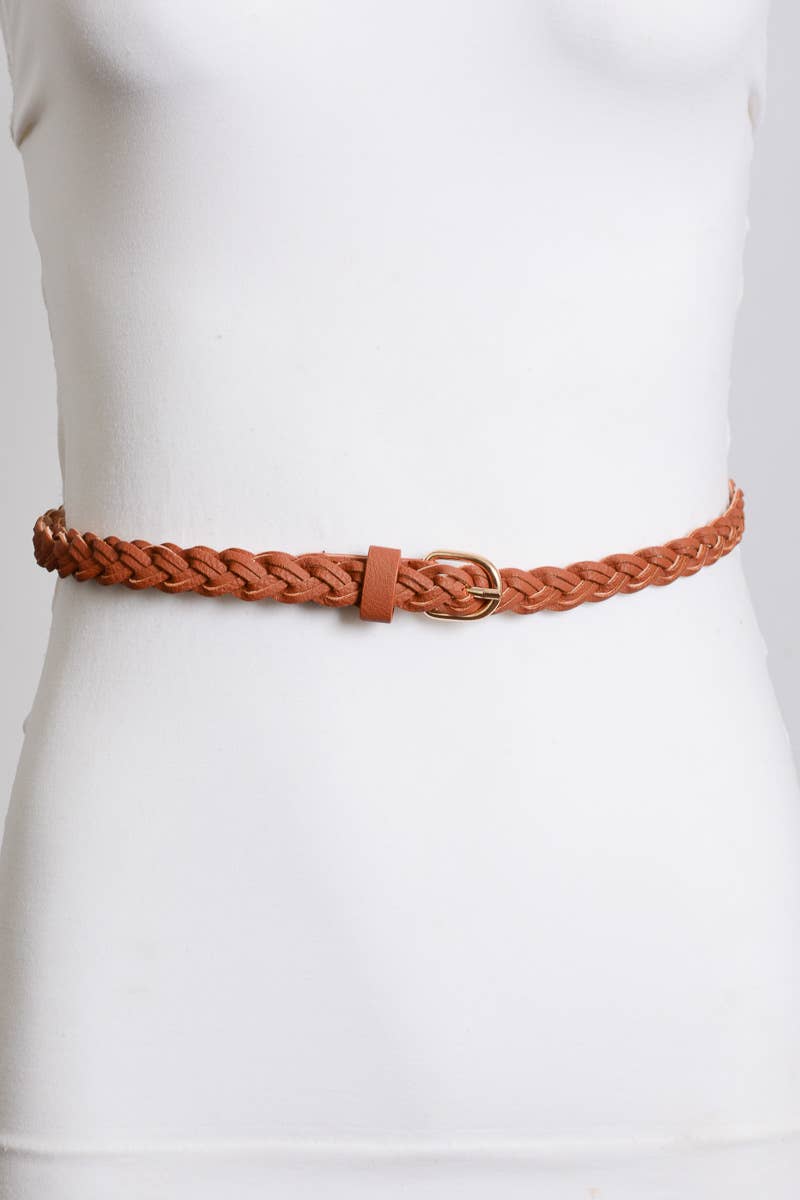 Leto Accessories - Wholesale Belt - Women's - Faux Leather Skinny Braided Belt4