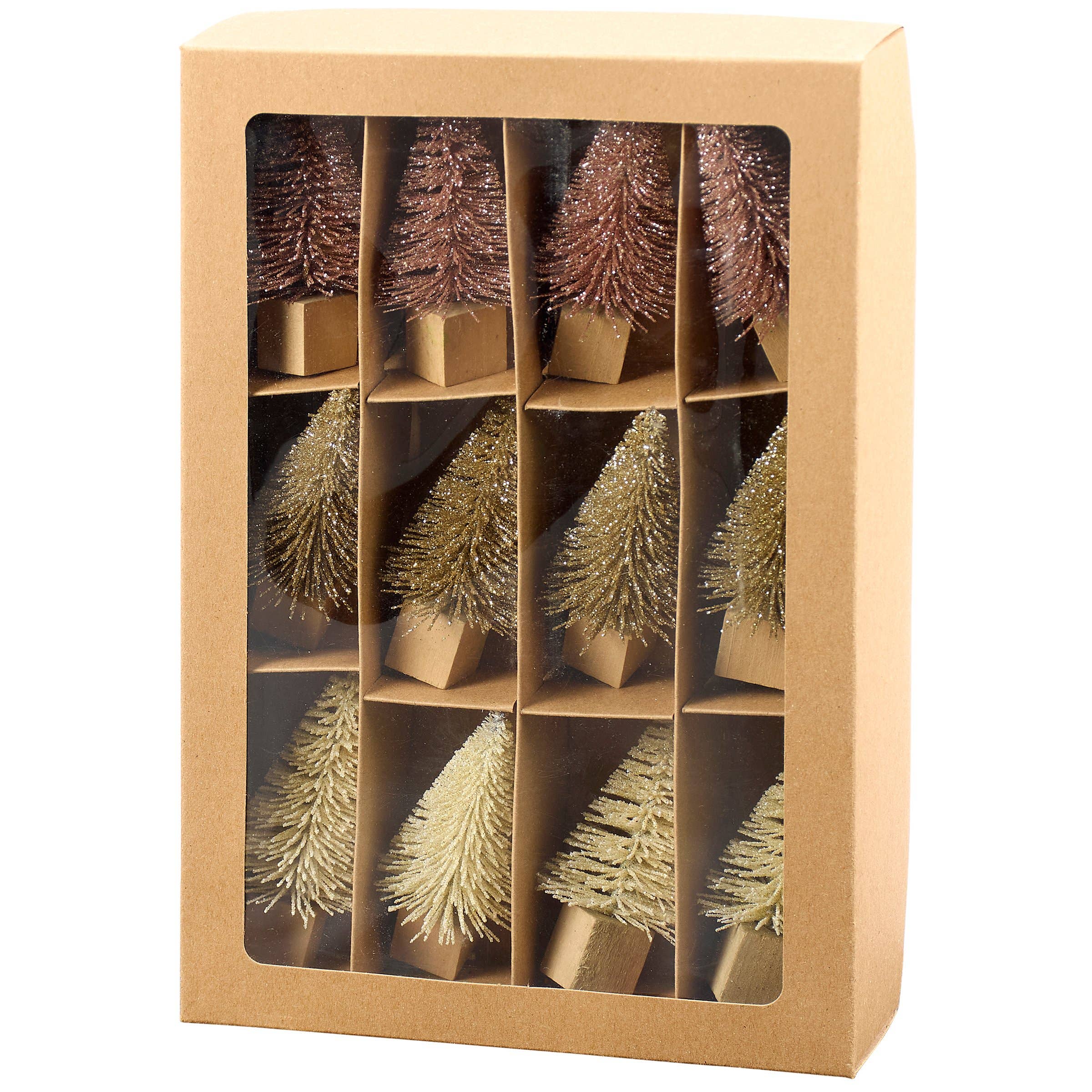 Primitives by Kathy - Wholesale Artificial Christmas Tree - Mini Bottle Brush Tree Set1