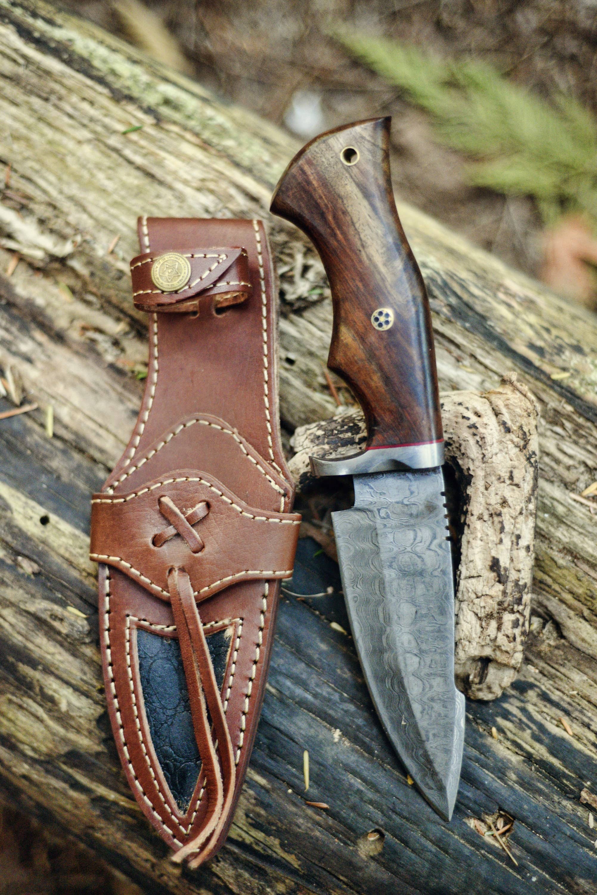 OnlyViking - Wholesale Pocket Knife/Holder - Damascus Knife - Premium Quality Hunting And Camping3