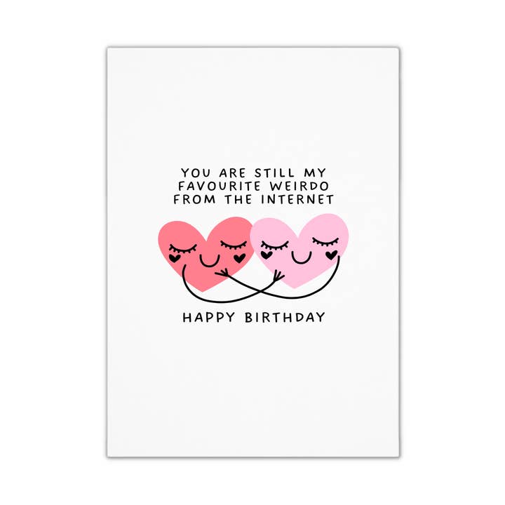 Carte d'anniversaire unique et drôle - Bizarre pour la vente par Smirk & Scribble