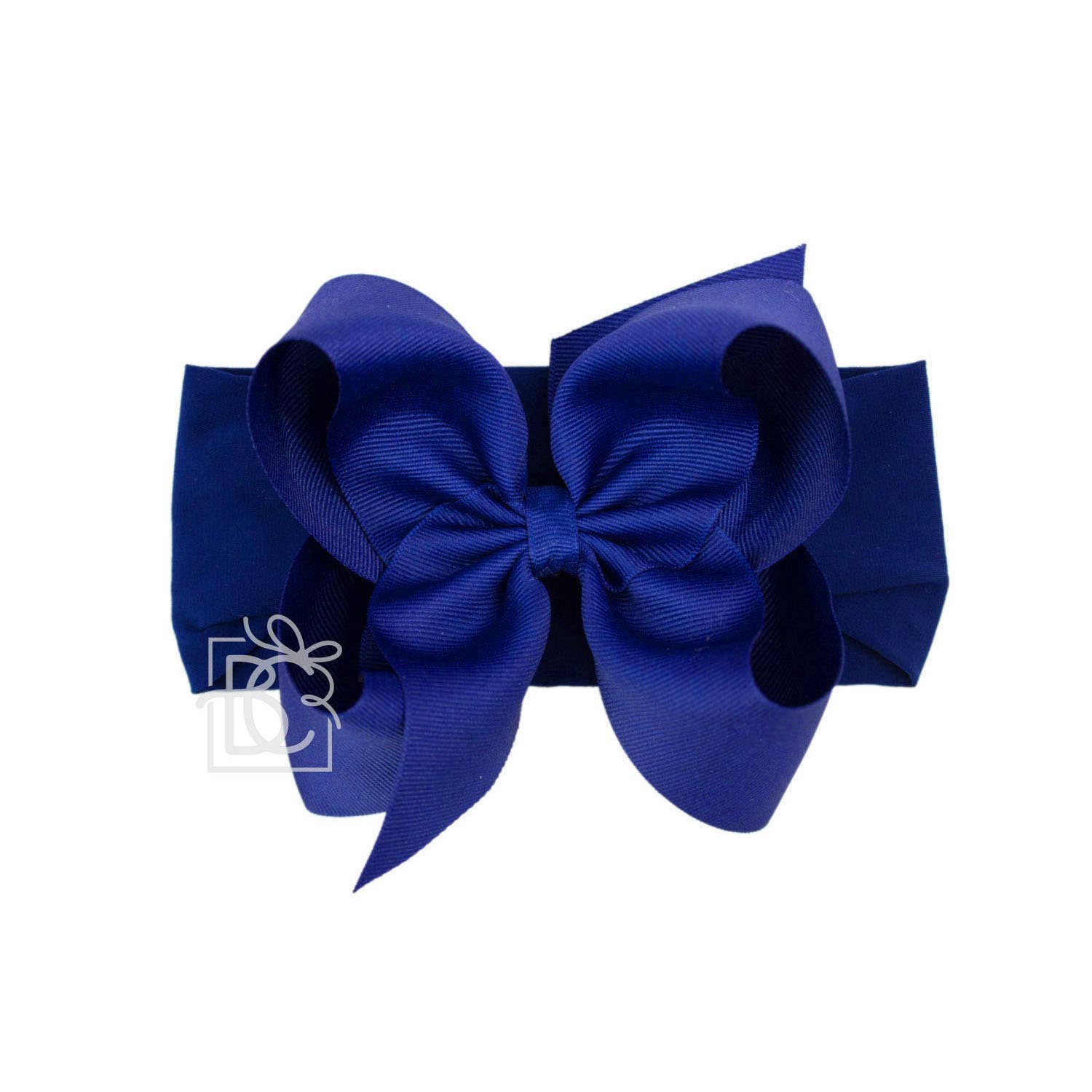 Beyond Creations, LLC - Wholesale Fashion Headband - Kids - WIDE PANTYHOSE HEADBAND W/CLASSIC GROSGRAIN BOW47