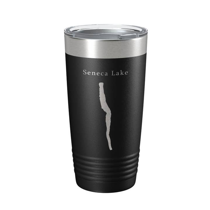 CarveBright - Wholesale Insulated mug/tumbler - Seneca Lake Map Tumbler Travel Mug Insulated Laser Engraved Coffee Cup New York 20 oz
