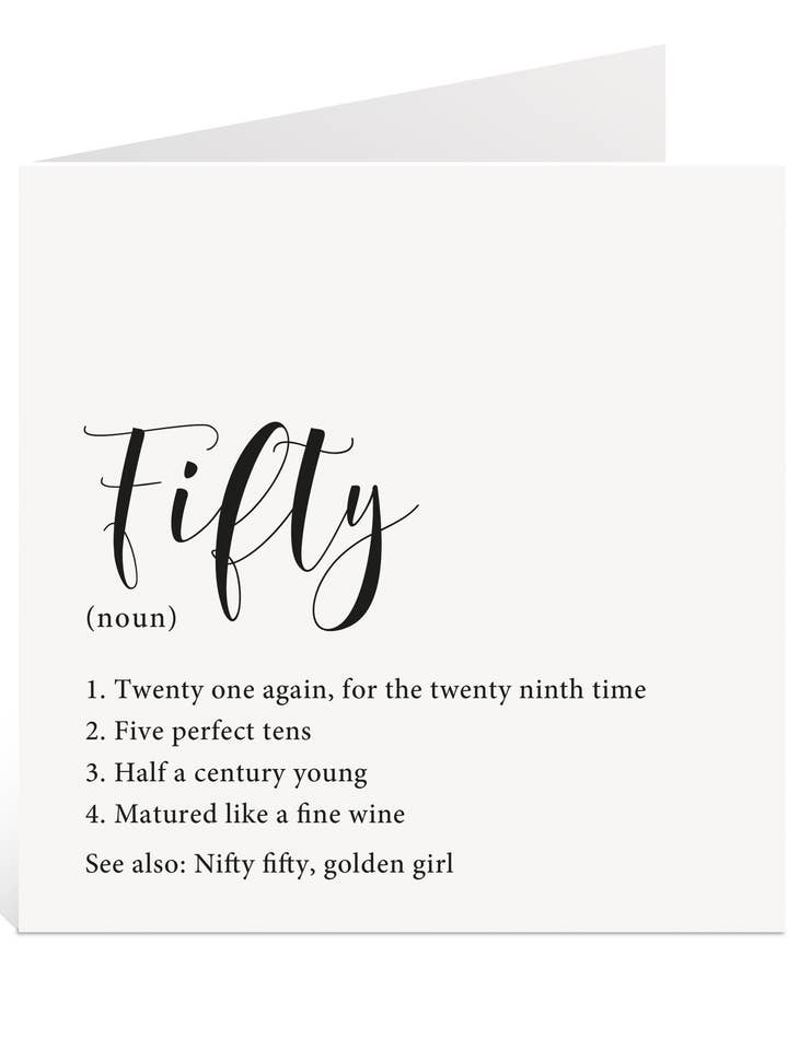 Funny 50th Birthday Card for wholesale by Creationery