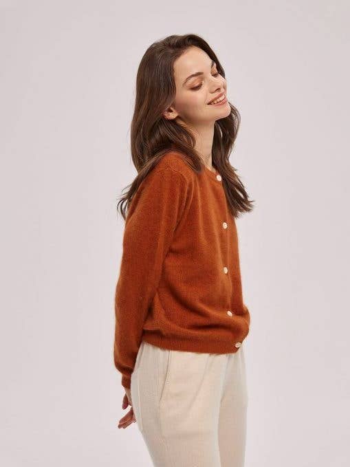 Mjuk knäppt stickad kofta för wholesale av NAP