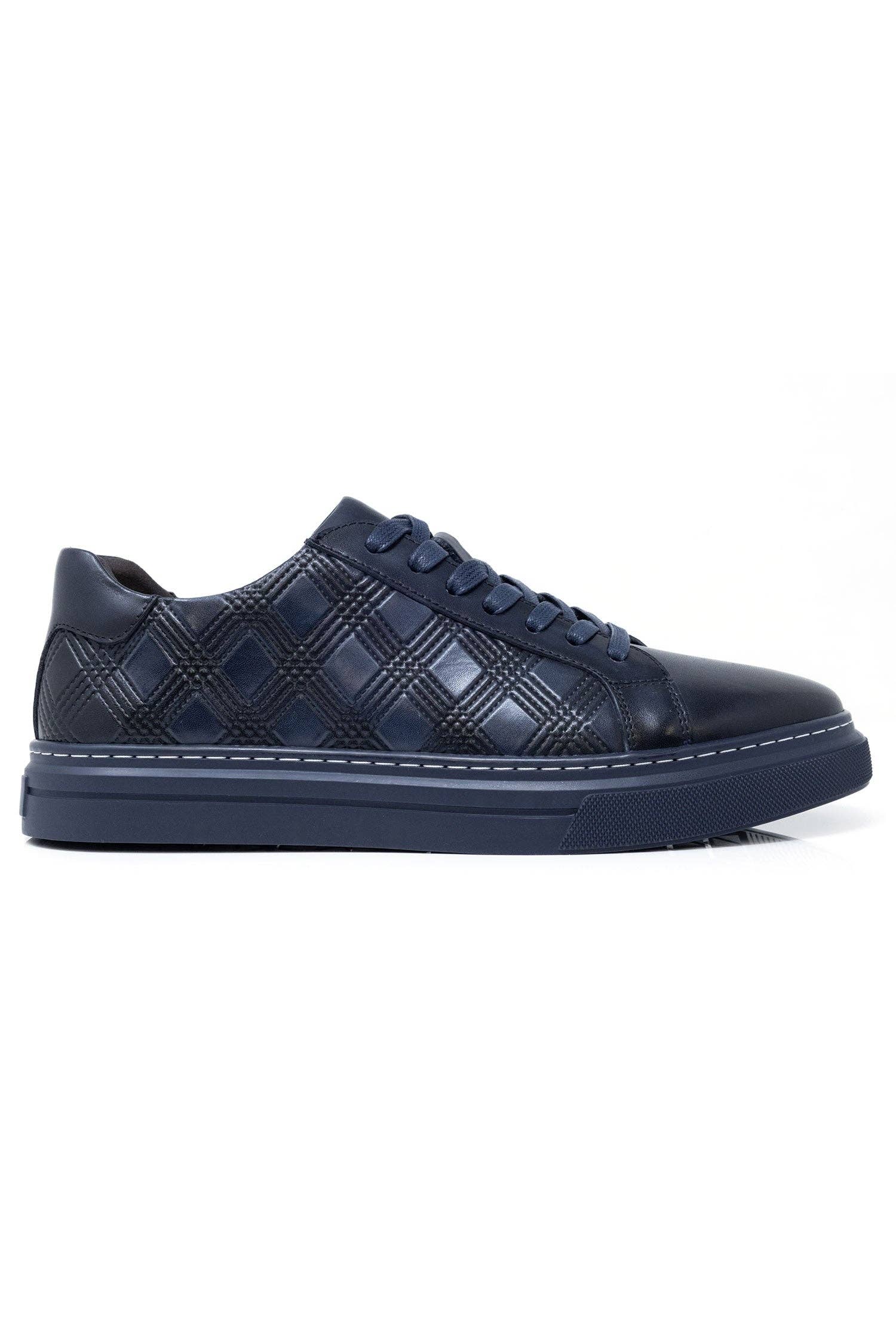 BARABAS - Wholesale Lifestyle Sneakers - Men's - Men's Checkered Lace-up Leather Sneakers 5SH0924