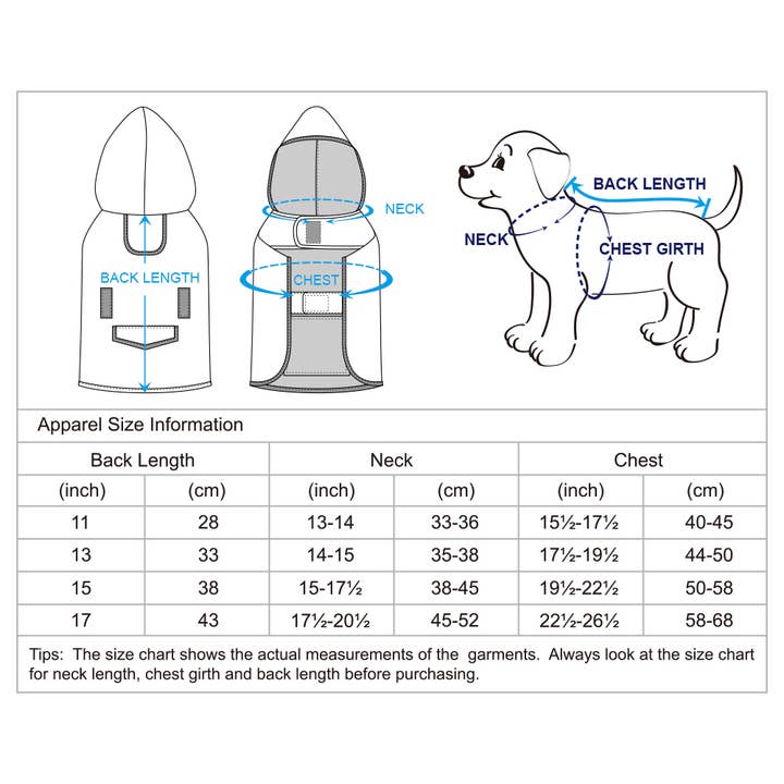 Blueberry Pet - Wholesale Pet Raincoat - Dog - Water Repellent | Reflective Dog Rain Poncho