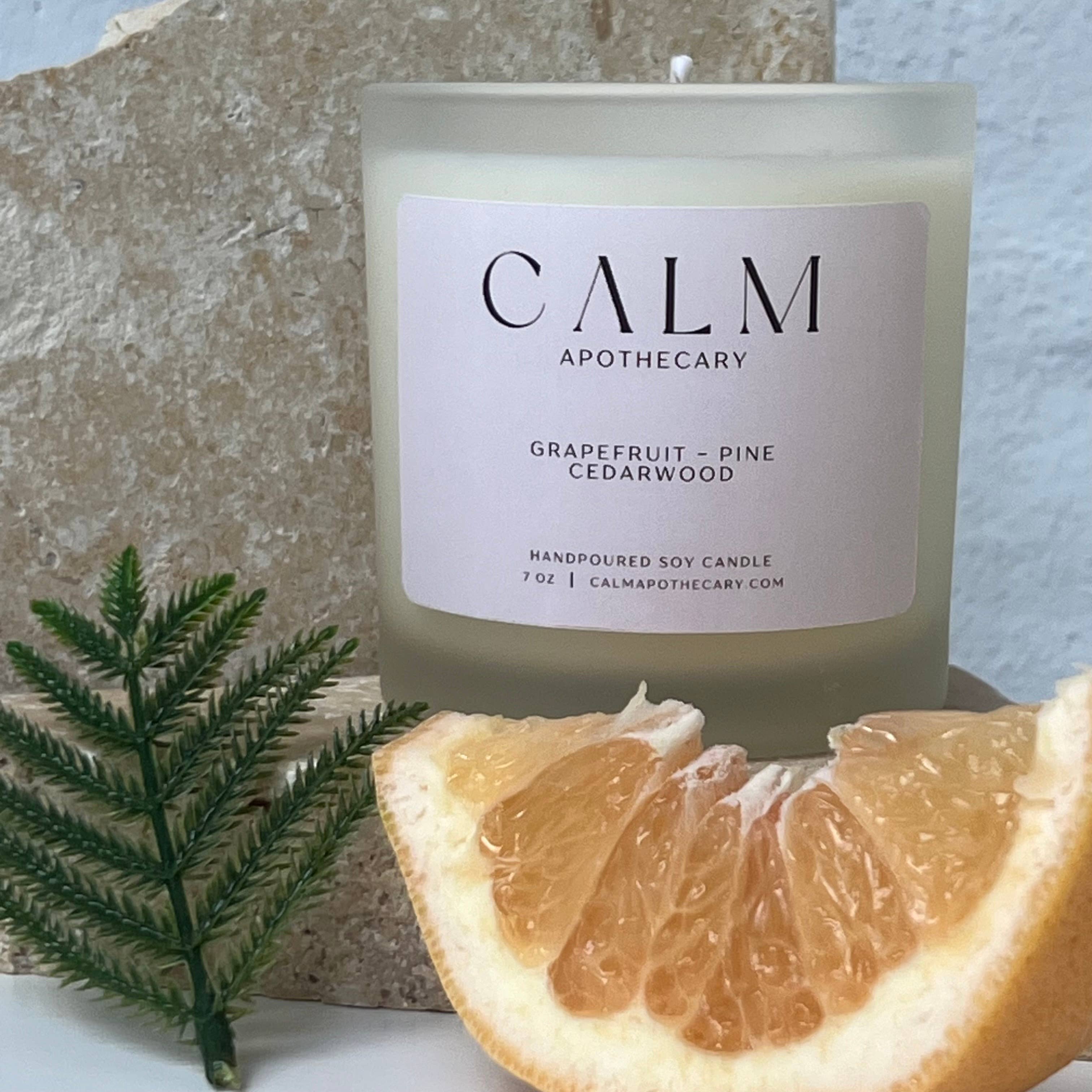 Grapefruit Pine Candle for wholesale by Calm Apothecary
