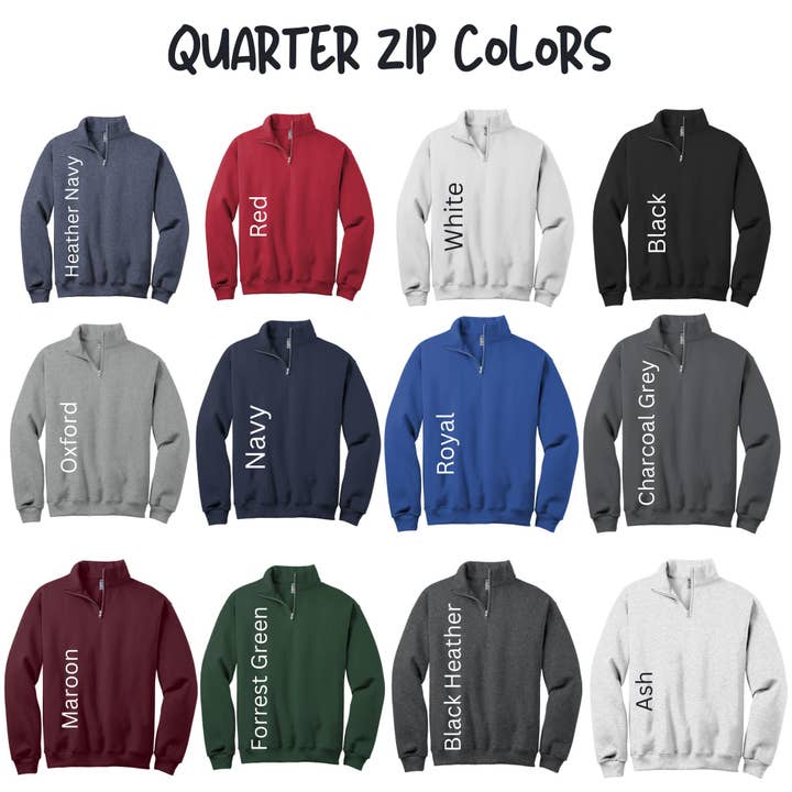 Double E Creations - Wholesale Graphic Sweatshirt - Women's - Spirit Quarter Zip Pullovers