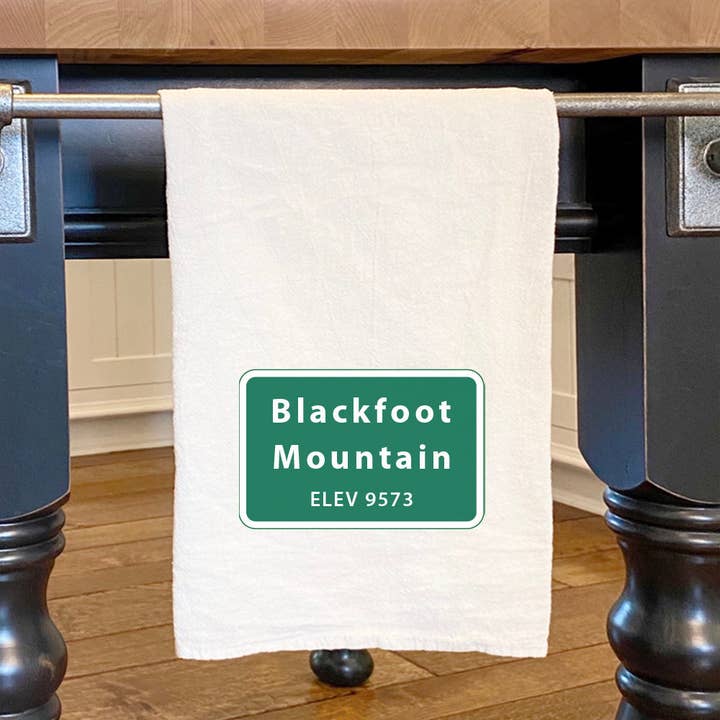 Elevation Sign - Custom Cotton Tea Towel for wholesale by North & Pine