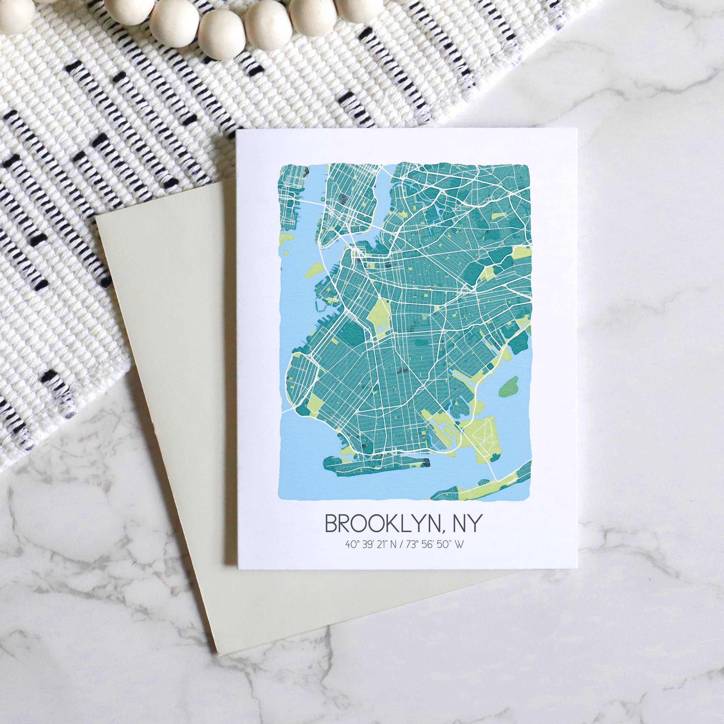 Sparks House Co. - Wholesale Stationery/Notecard Set - Brooklyn New York city map notecards, custom city cards8