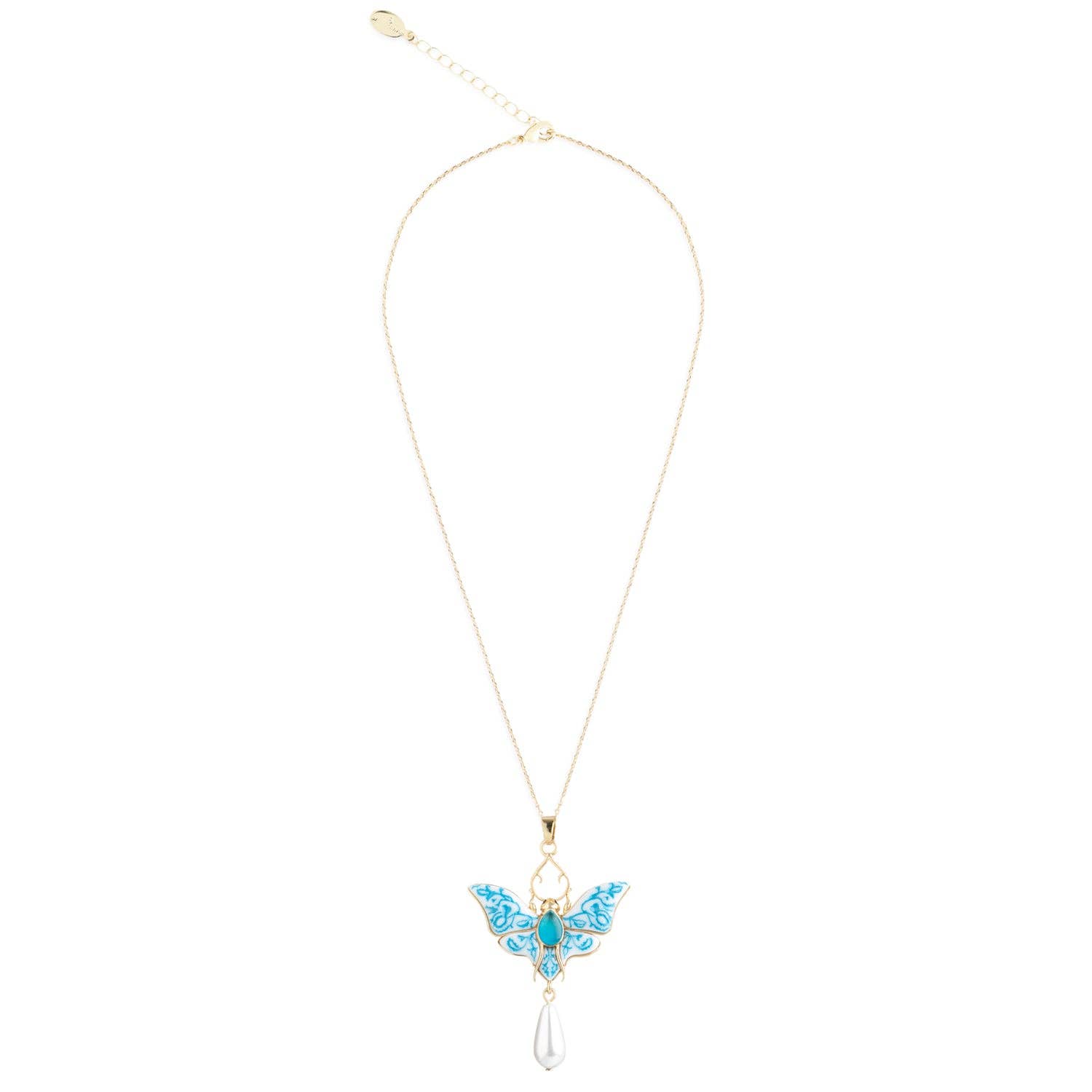 Bill Skinner - Vendita all'ingrosso Collana con ciondolo/pendaglio - Collana con pendente a falena e perla2