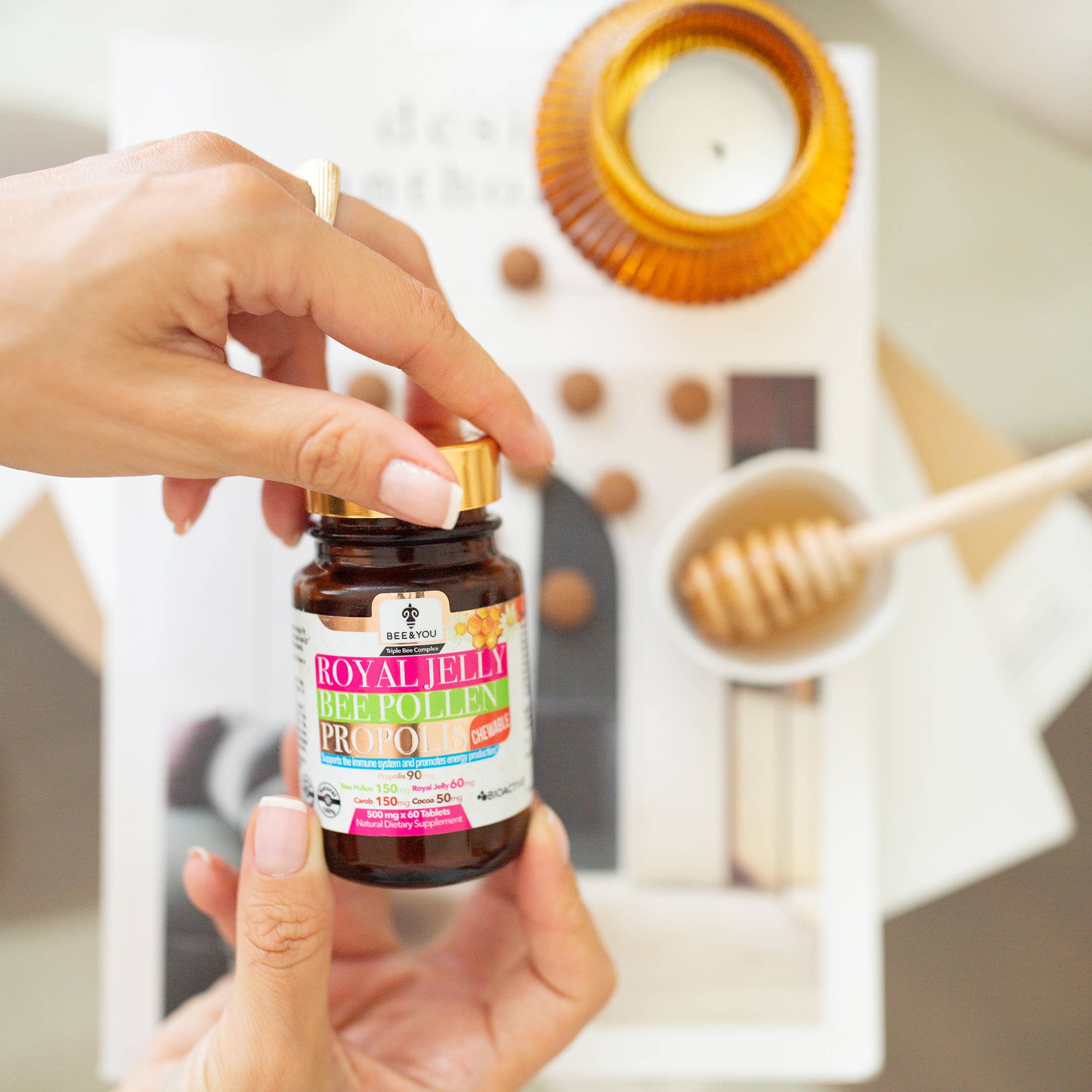 BEE&YOU – Engroshandel Kosttilskud og vitaminer – BEE&YOU tyggetabletter med royal jelly, bi-pollen og propolis4