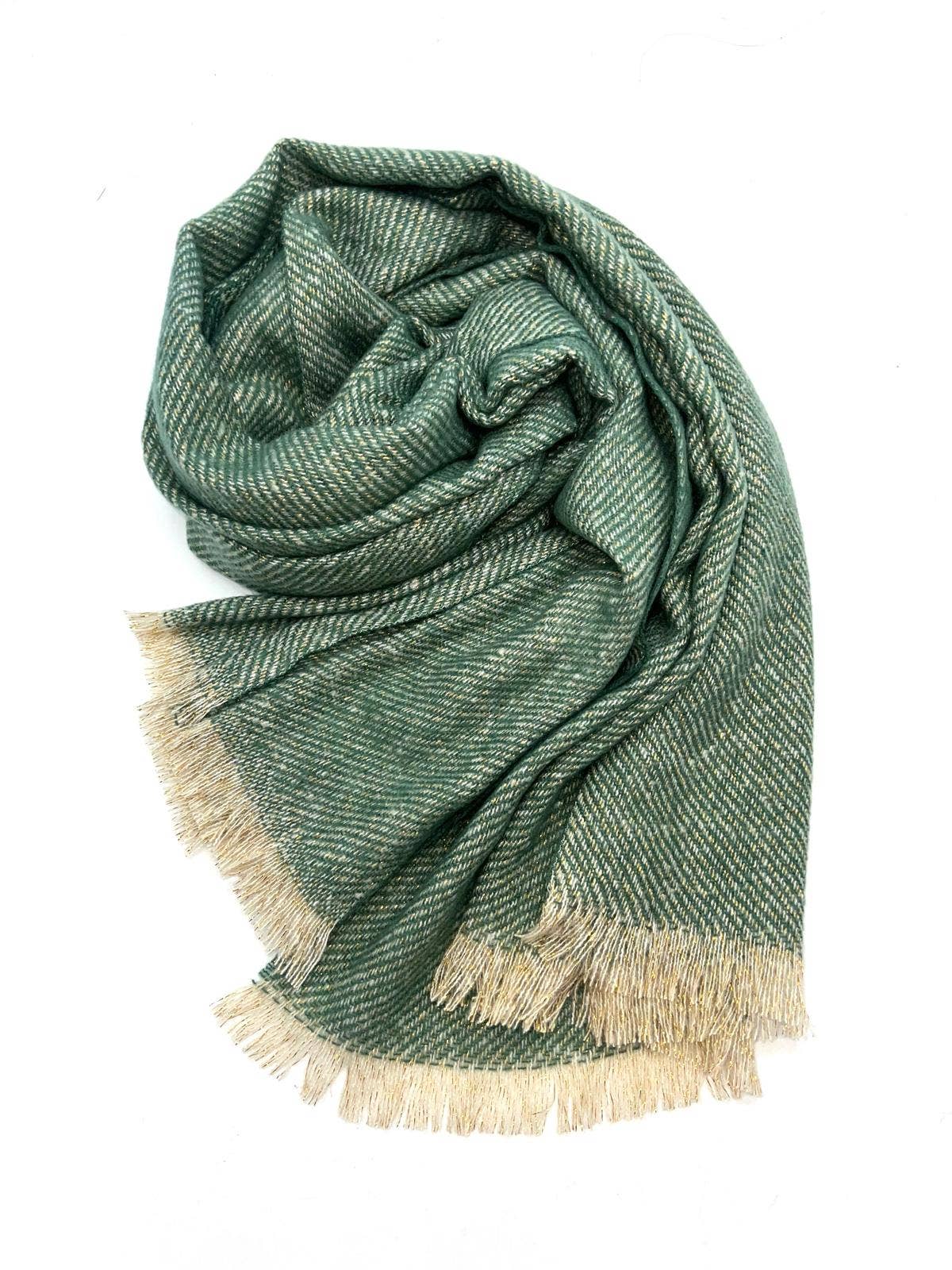 LINETA - Wholesale Scarf - Women's - HH-335 Plain scarf with lurex7