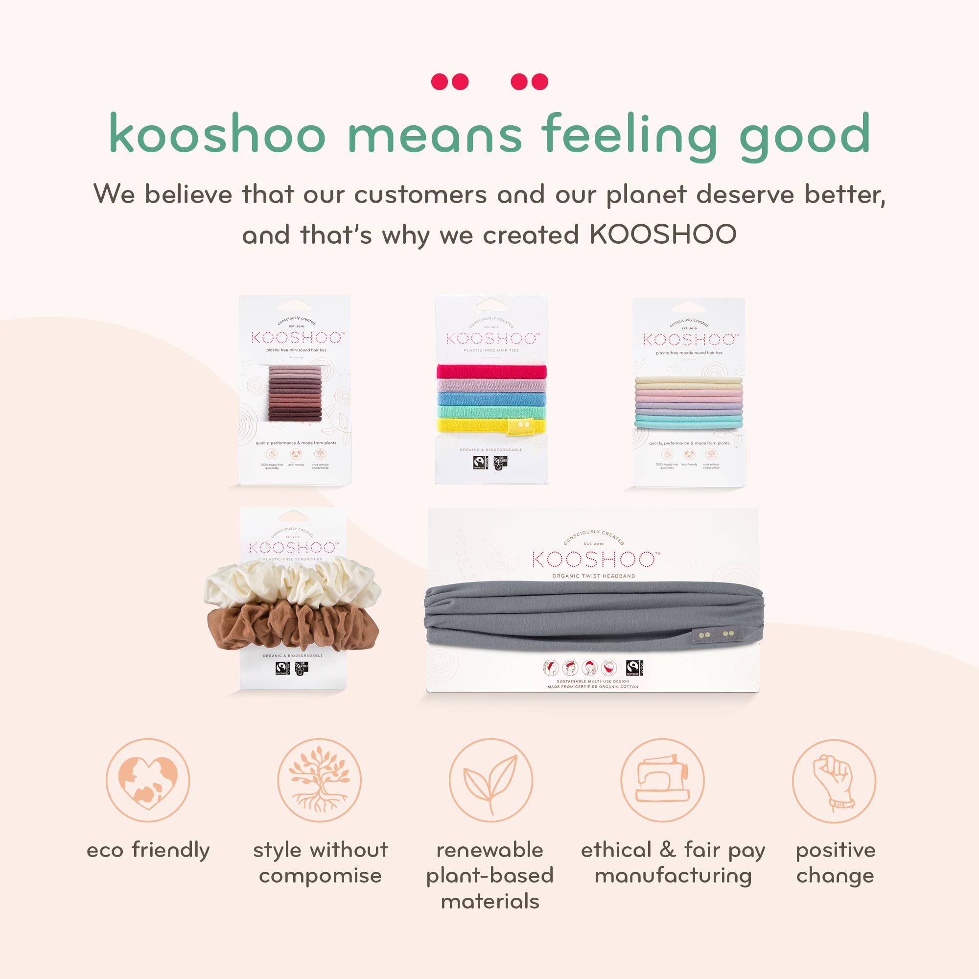 KOOSHOO - Wholesale Hair Tie - Plastic-free Round Hair Ties - Mini 12-pack - Golden Fibres14