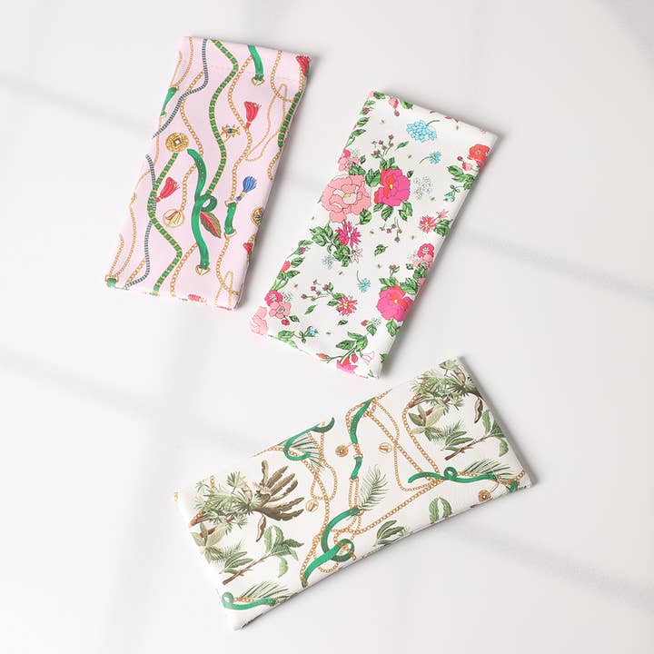 ASSORTED COLOR Floral Print Eyeglasses Sunglasses Pouch for wholesale on Faire