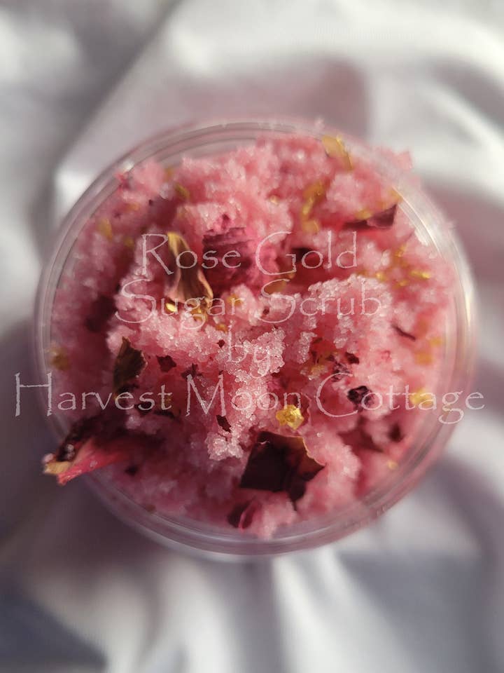 Rose Gold Sugar Scrub for wholesale by Harvest Moon Cottage Bath and Body