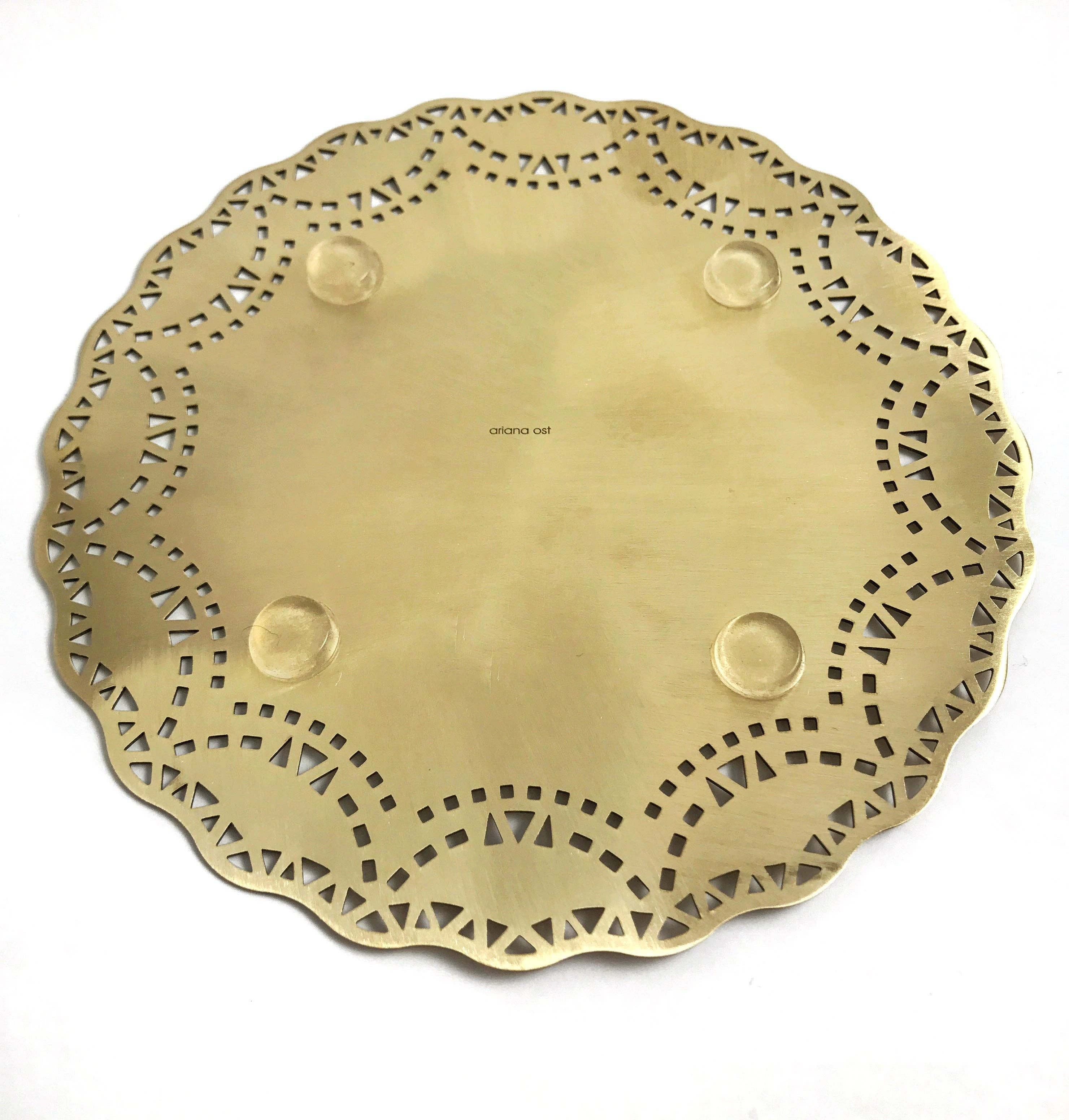 Ariana Ost - Wholesale Trivet - Doily Trivet – Handcrafted Brass Design with Satin Finish3