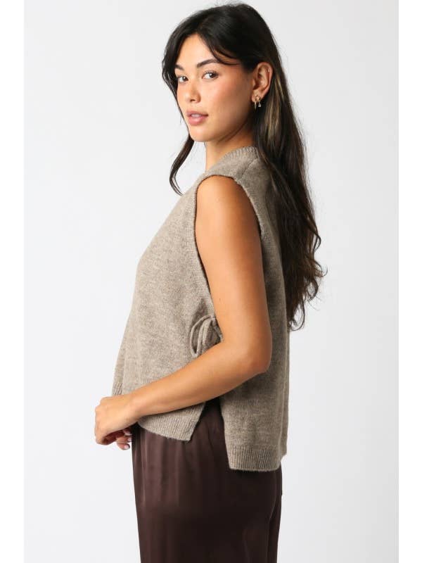 Olivaceous - Wholesale Sweater Vest - Women's - Kristin Knit Vest5