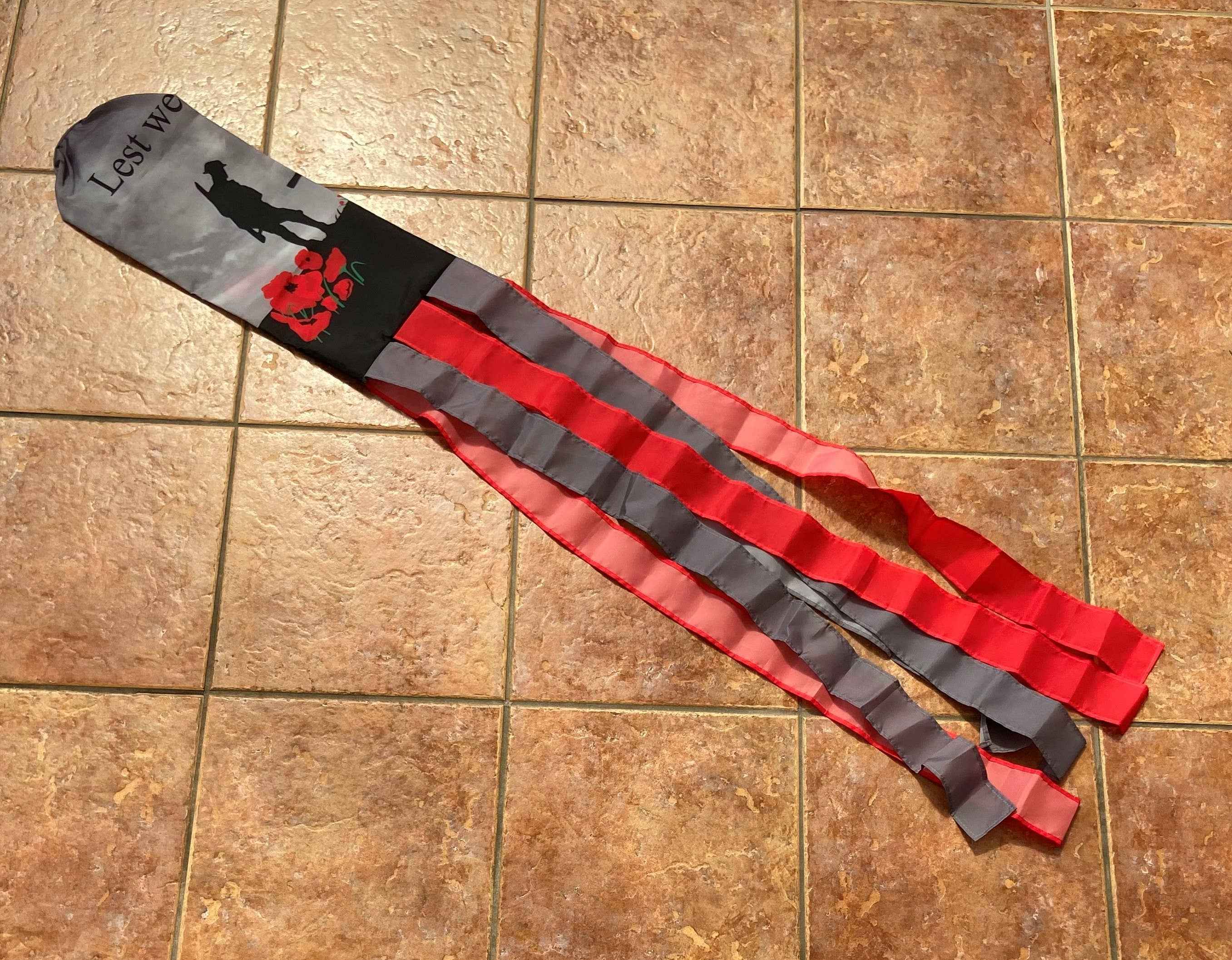 Worldwide Flags Ltd - Wholesale Wind Chime - Lest We Forget (Remembrance Day) polyester windsock 60"