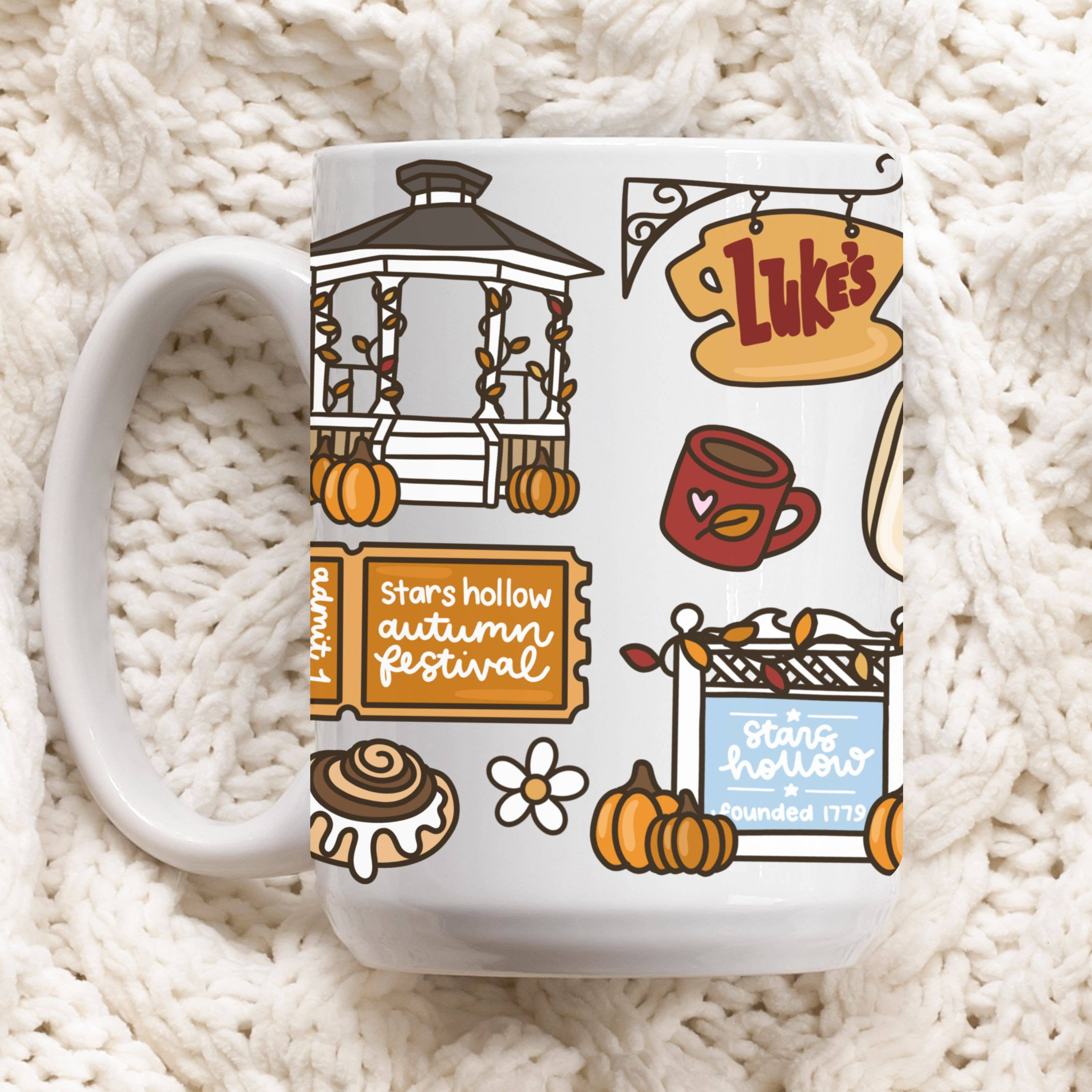 Nearly June Design Co - Vente Tasse à café - Tasse en céramique Gilmore Girls Automne à Stars Hollow