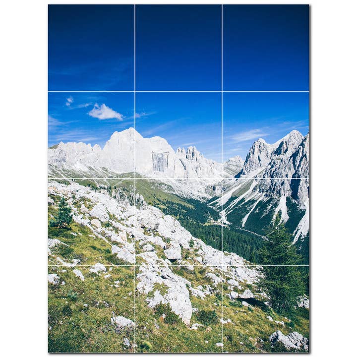 Mountain Ceramic Tile Mural PT500873 for wholesale by Picture-Tiles.com