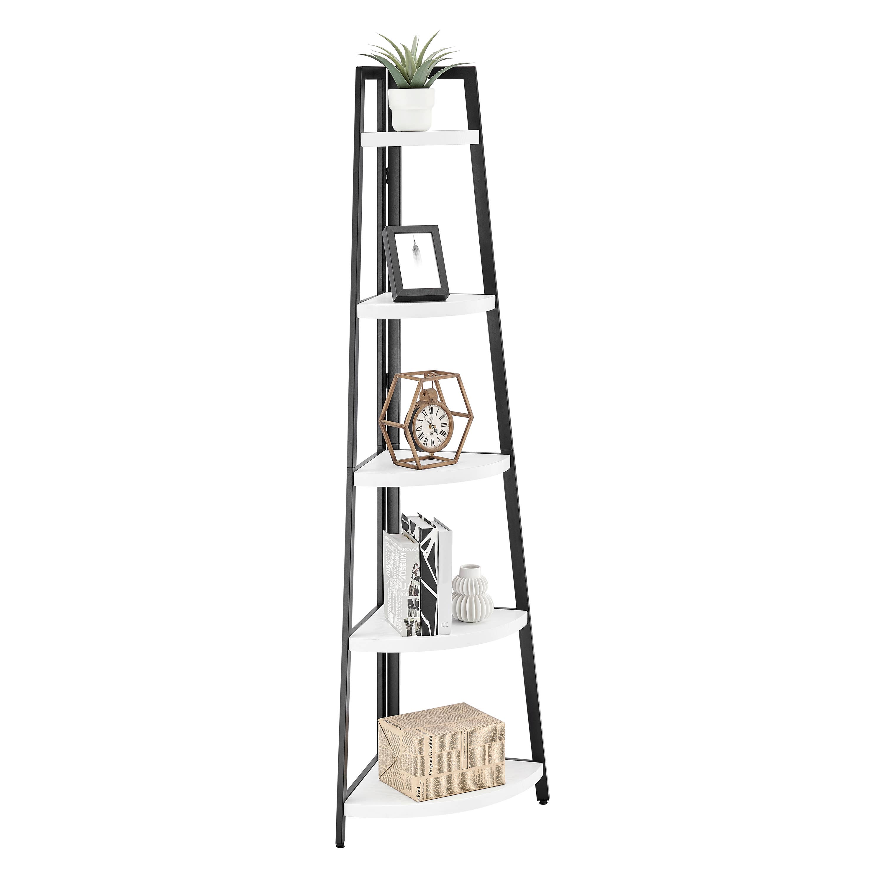 Danya B - Wholesale Free Standing Shelf - Free-Standing 5-Tier Pyramid Corner Shelf with Metal Frame6