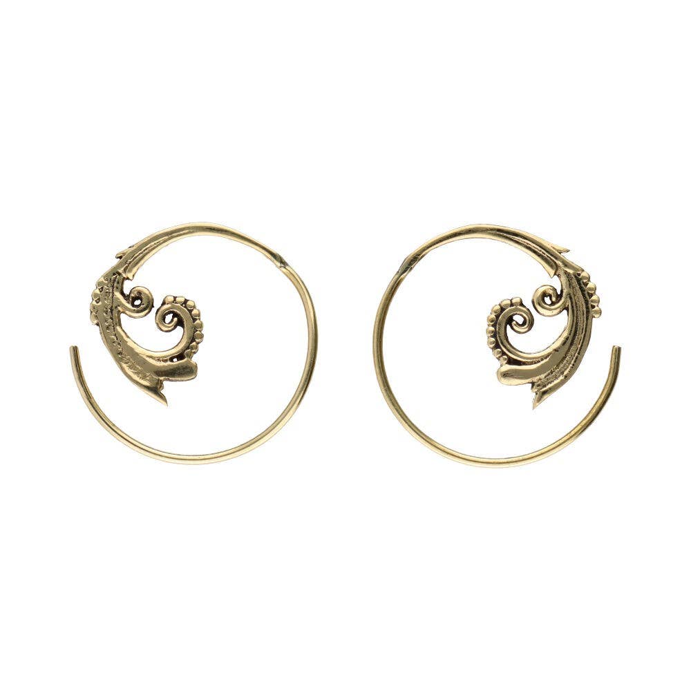 Vives de la Cortada S.L - Wholesale Hoop Earrings - Bronze earrings with spiral design0