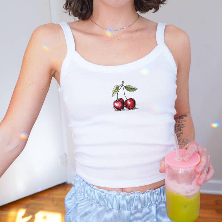 Cherry Cake Baby Tank & Coquette Aesthetic Y2K Tops #2 for wholesale by FizzCandy Designs