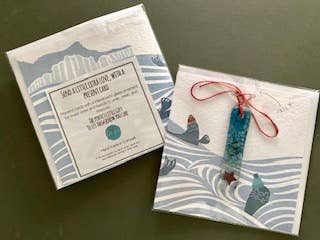 Dreya Glass – Engroshandel Hverdagshilsen kort – Seal - lykønskningskort med smeltet glas gave2