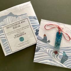 Dreya Glass – Engroshandel Hverdagshilsen kort – Seal - lykønskningskort med smeltet glas gave2