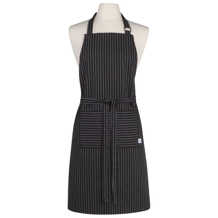 Danica Brands - Wholesale Apron - Black Pinstripe Chef Apron