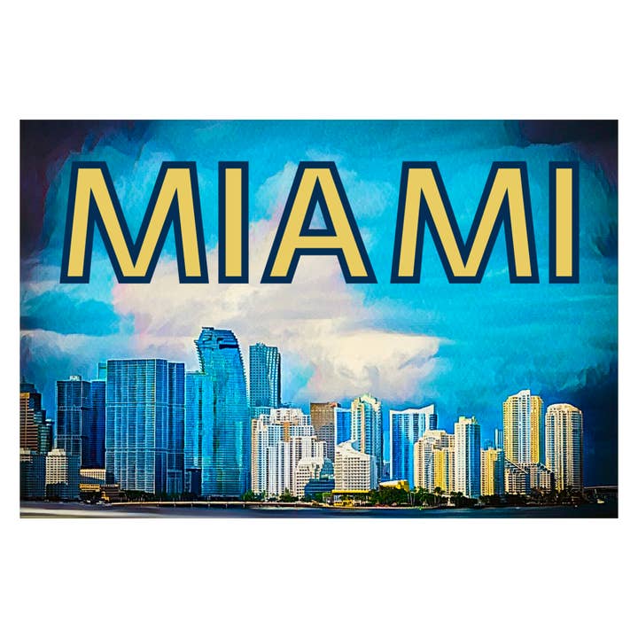 Autocollant Miami Skyline pour la vente par PNW Departure
