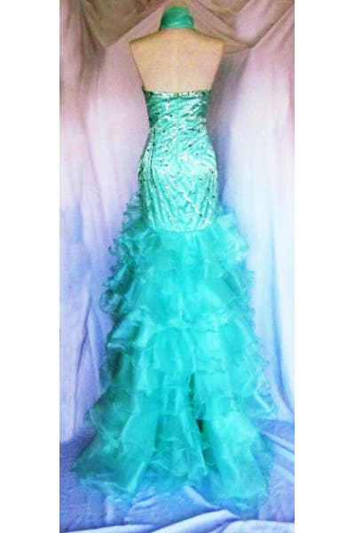 Chicas - Vente Robe de soirée – femme - Robe de bal longue en organza à décolleté cœur avec jupe asymétrique C851515