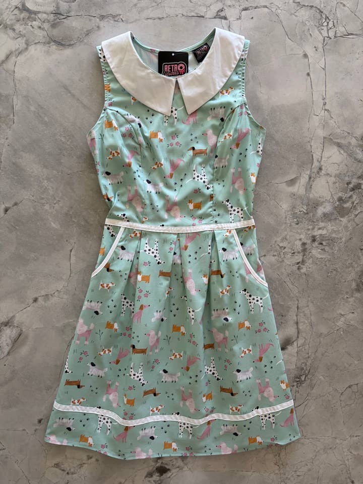 Dogs Collared Dress for wholesale by Retrolicious