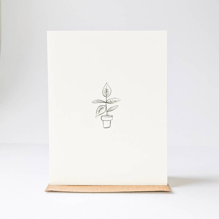 Carte de plantes pointues pour la vente par under the stairs paper co.