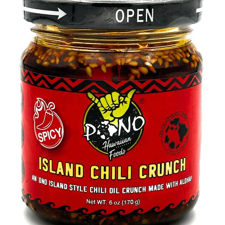 Pono Hawaiian Foods Co – Großhandel Chilisoße – Premium Island Chili Crunch - (SCHARF) 6oz - 6er Pack0