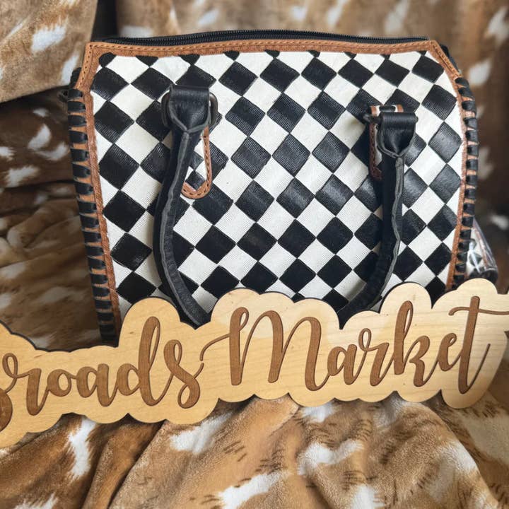 Broads Market - Wholesale Crossbody Bag - Women's - Checkered Speedy Crossbody Purse3