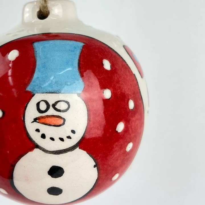 Pamoose - Wholesale Ornament - Handmade Turkish Christmas Ornament - Snow Pal & Ribbons